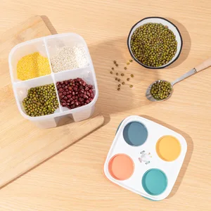 Kitchen cereal storage box, sealed plastic bottle, food container, moistureproof, grain tank, spaghetti, keep fresh, 4 railings 10 Main Sales Kitchen Gate - №10