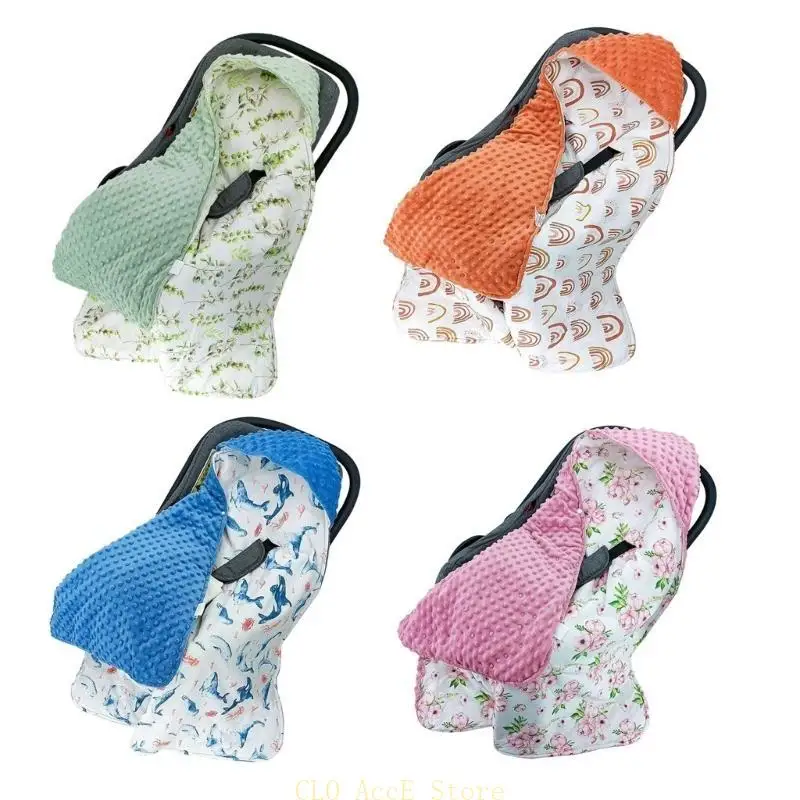 

16FE Baby Car seats Blanket Newborns Swaddles Blanket Lovely Pattern Carrying Blanket