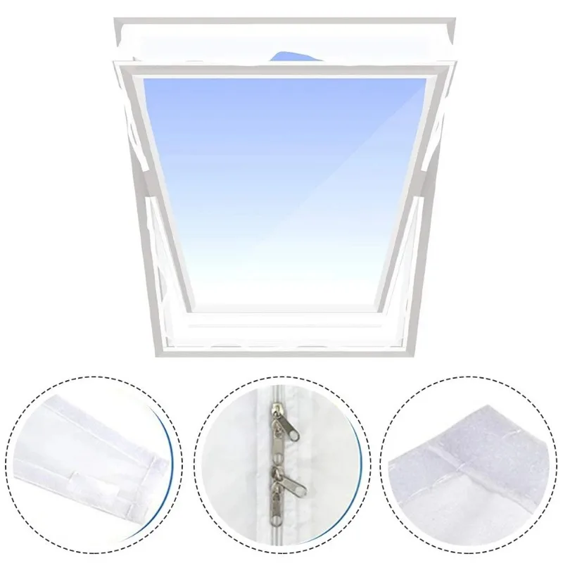 Portable Air Conditioner Window Seal Kit Universal Exhaust Hose Window Seal Cloth with Zipper Seal Heat Insulation AC Vent Cover
