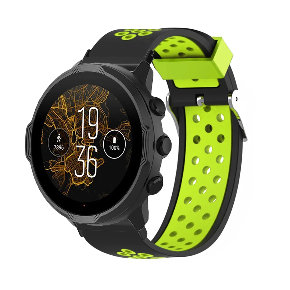 Correa de silicona para Suunto 9 7 Baro/Suunto D5 Spartan, pulsera deportiva, reloj inteligente HR/Baro, Correa transpirable