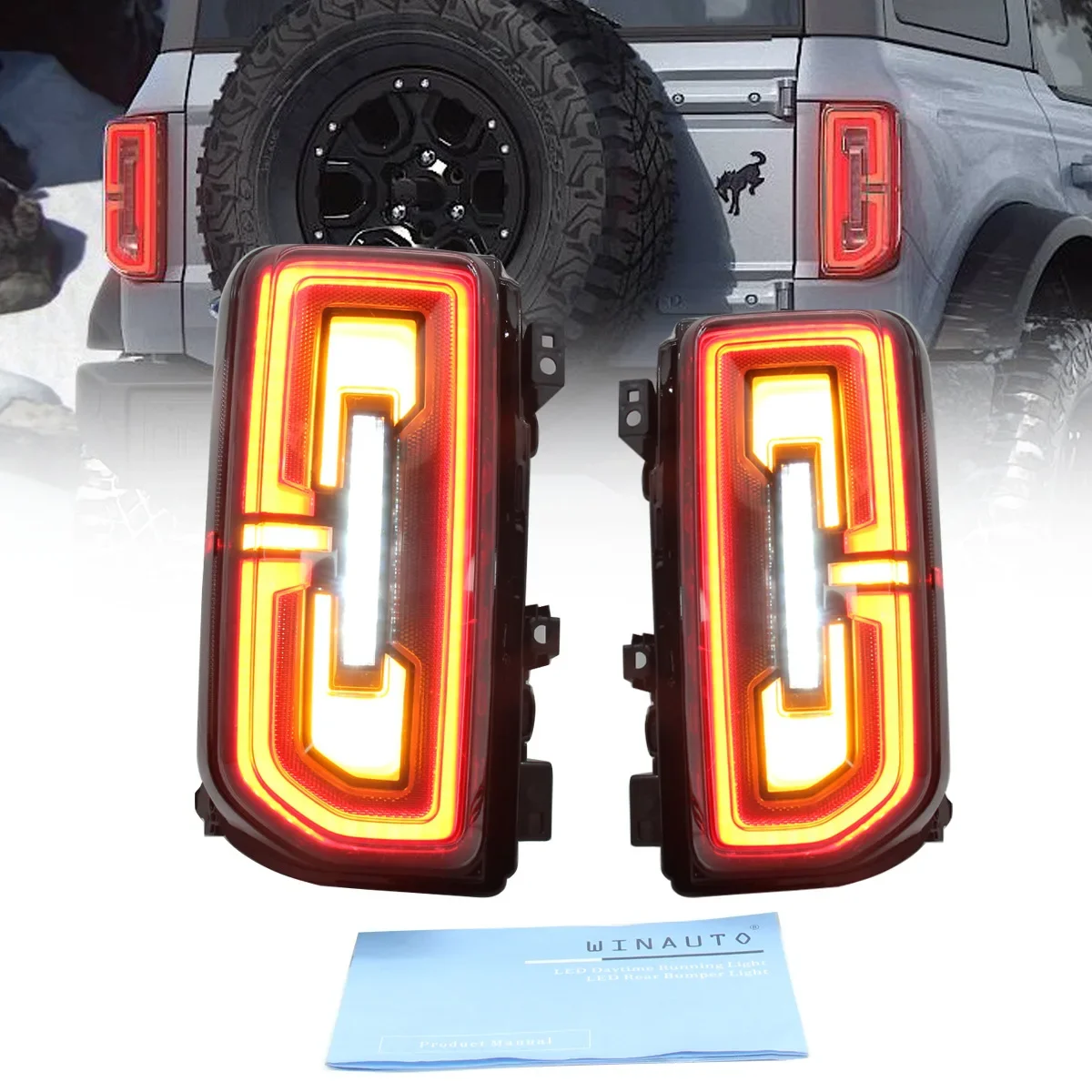 

Suitable for FD Liema Bronco 21-22 LED taillight assembly Original modified four doors and two doors