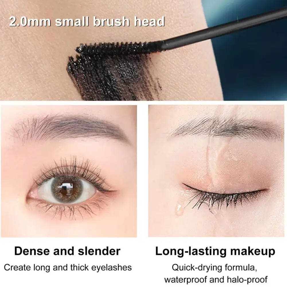 Mascara Silk Fiber Lengthens Eyelashes Waterproof Sweatproof No Clumping Long-lasting Curl Eyelash Base for Beginners Cosmetics