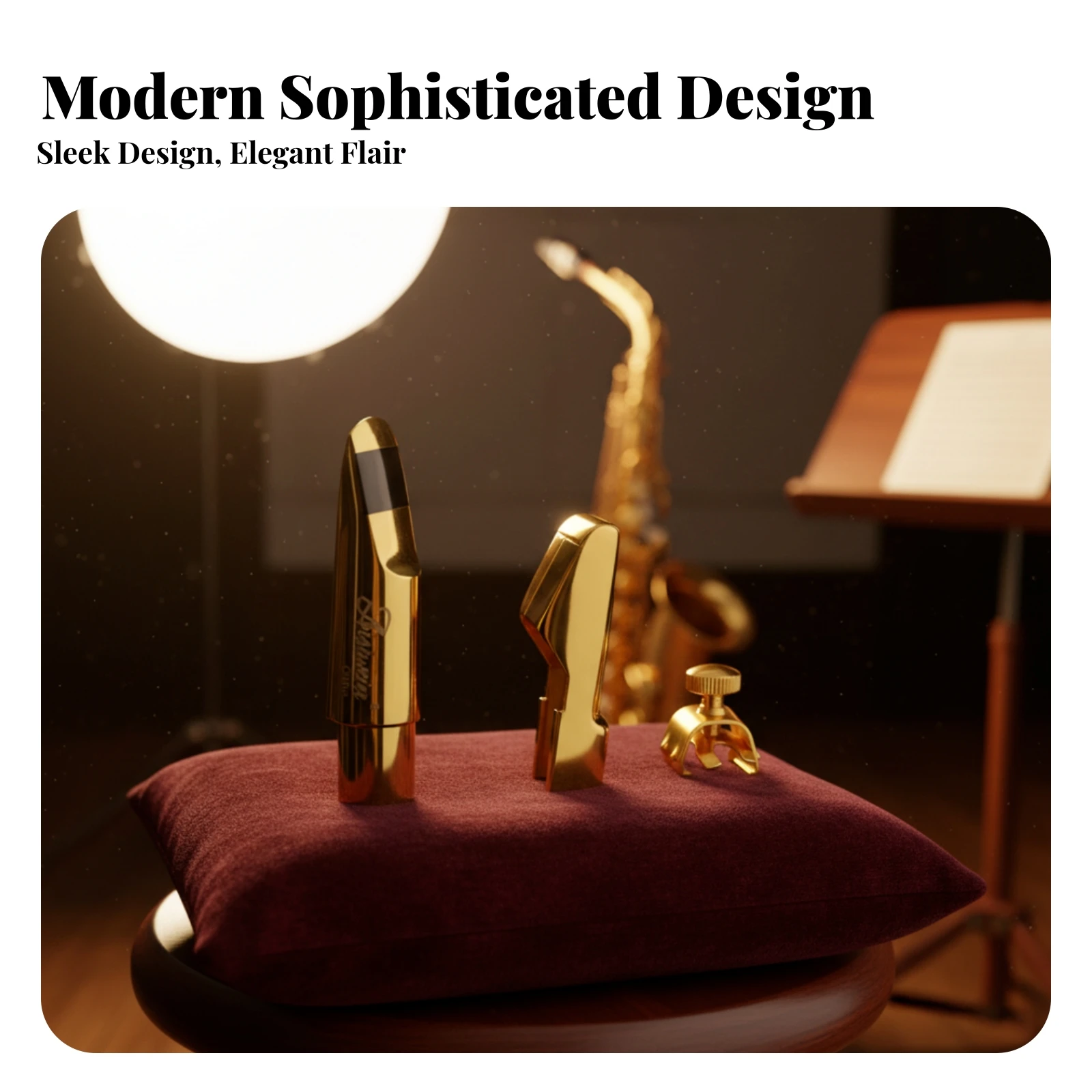 Instrument Part Music Accessory Easy to Remove Metal Saxophone Mouthpiece Sax Mouthpiece Ligature Set Glossy Smooth Edges