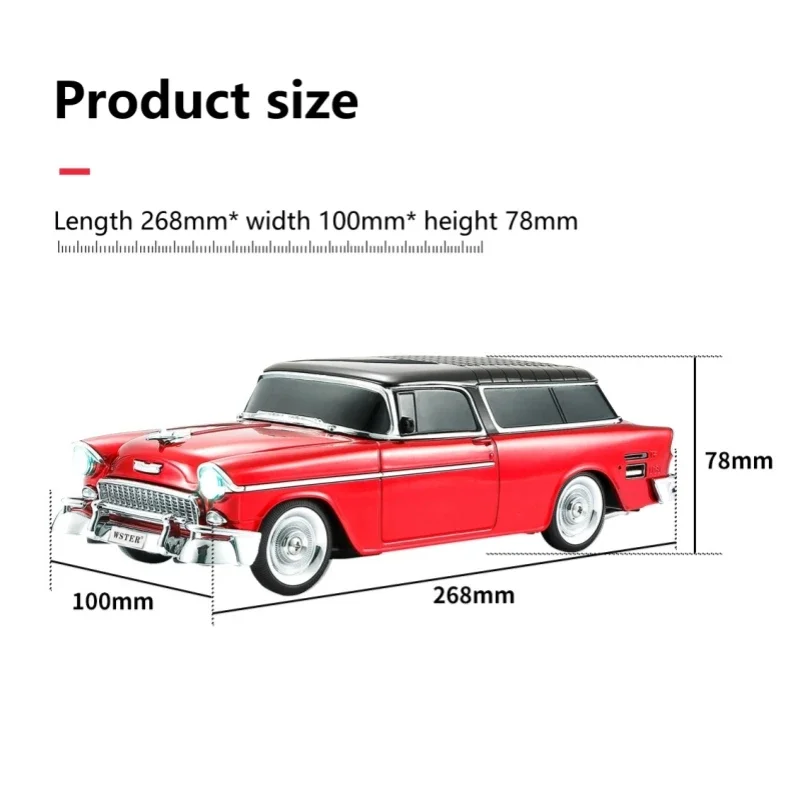 WS-1955 Retro Chevrolet Bezprzewodowe głośniki Bluetooth w kształcie samochodu Obsługa odtwarzania TF USB FM AUX ze światłem LED Ładowanie typu C