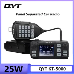QYT KT-5000 Mini Color Screen Detachable Front Panel Scrambler 25W 10KM VHF UHF Dual Band VOX Mini Color FM Mobile Walkie Talkie