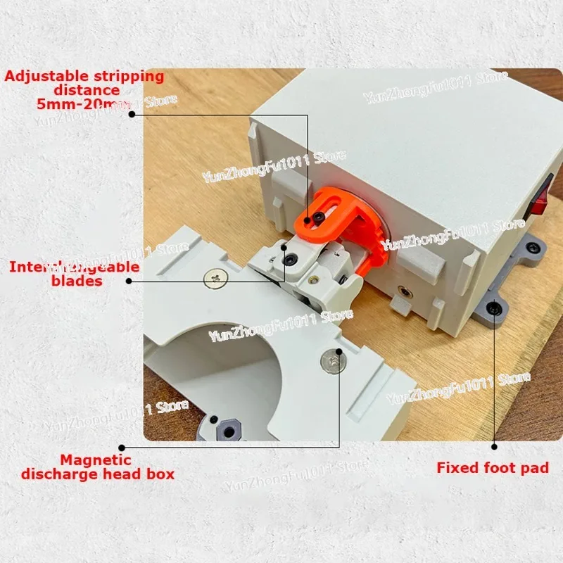 220v Small Household Electric Wire Stripping Machine, Portable Wire Fast Peeling, Adjustable Wire Stripping Length (6mm-20mm)