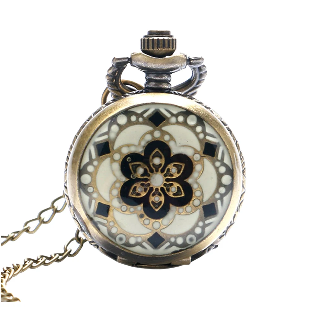 

Retro Pocket Watch Lightweight Mini Quartz Portable Chain Vintage Necklace Small Size Durable High Quality Gift