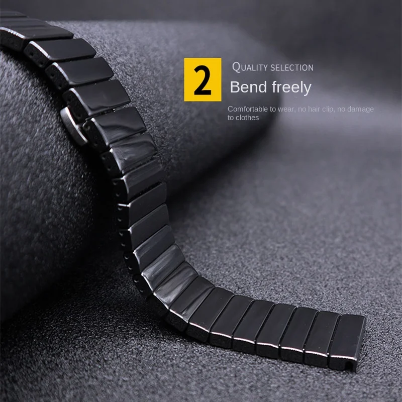 20mm 22mm Steel Ceramic Strap For Samsung Galaxy Watch4 5 6 40/42mm  44/46mm Pro Amazfit Watch Band Wristband Men women Bracelet