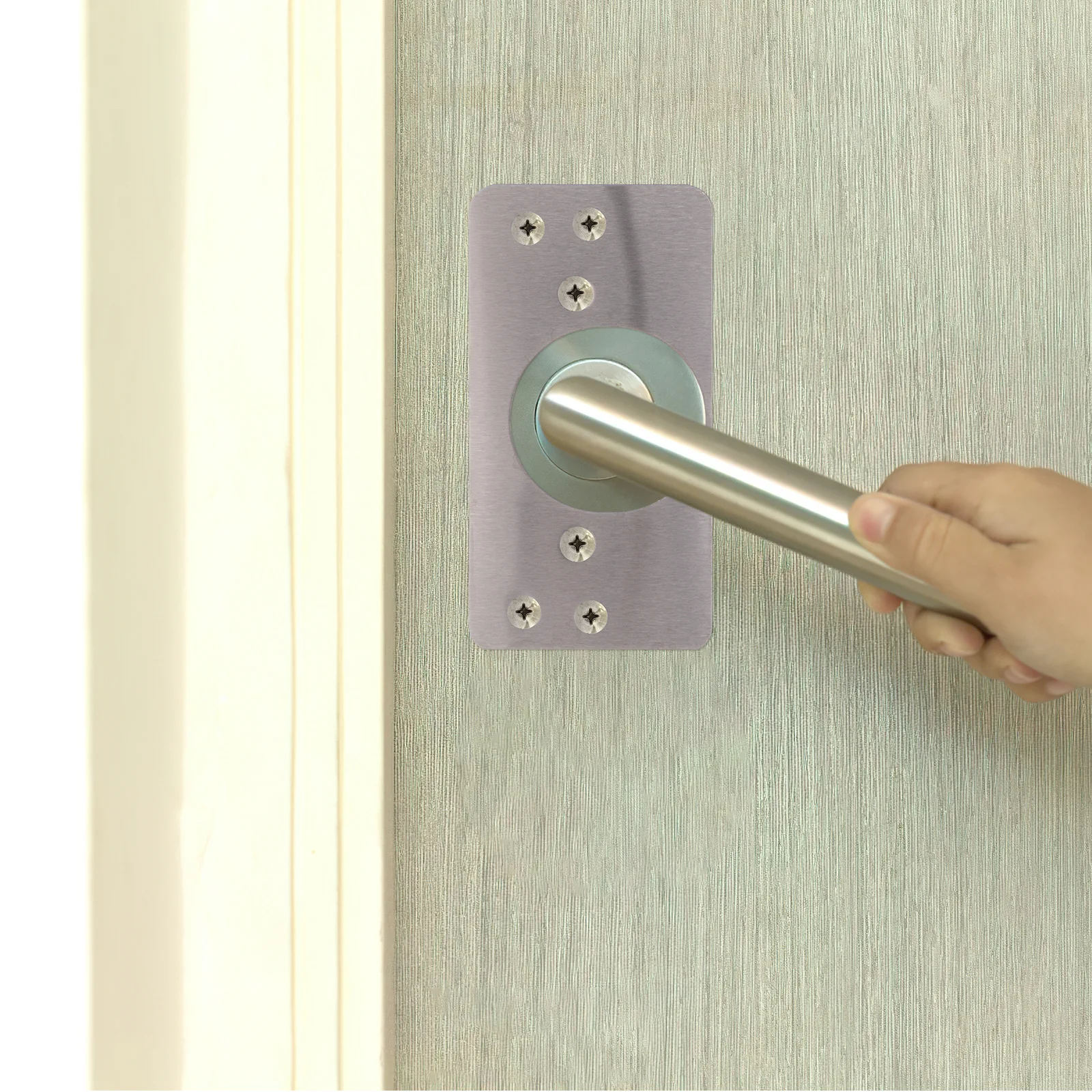 

8pcs Ball Shaped Lock Fixing Plate Thickened Door Reinforcement Front Strike Plate Cover Kit For Door Repair Hardware