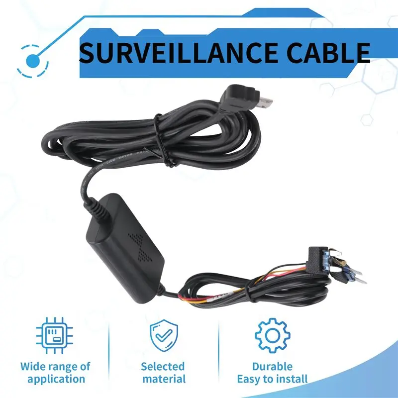 High-Quality Parking Surveillance Cable For 70Mai 4K A800S A500S D06 D07 D08 M300 Hardwire Kit UP02 For Car DVR 24H Parking Moni