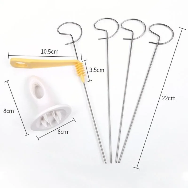 6pcs/Set Potato Spiral Cutter Cucumber Slicer Kitchen Accessories Vegetable Spiralizer Spiral Potato Cutter Kitchen Gadgets