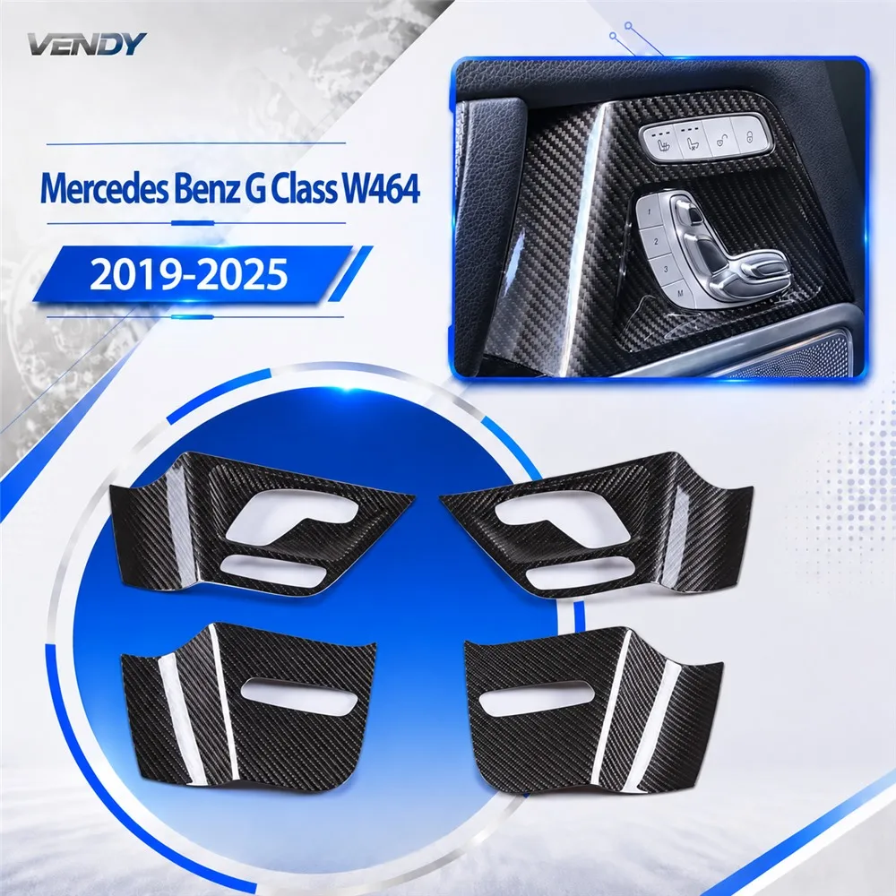 Real Carbon Fiber For Mercedes Benz G Class W464 2019-2025 Seat Switch Panel Cover Trim Modified Parts Accessories 2021 2022