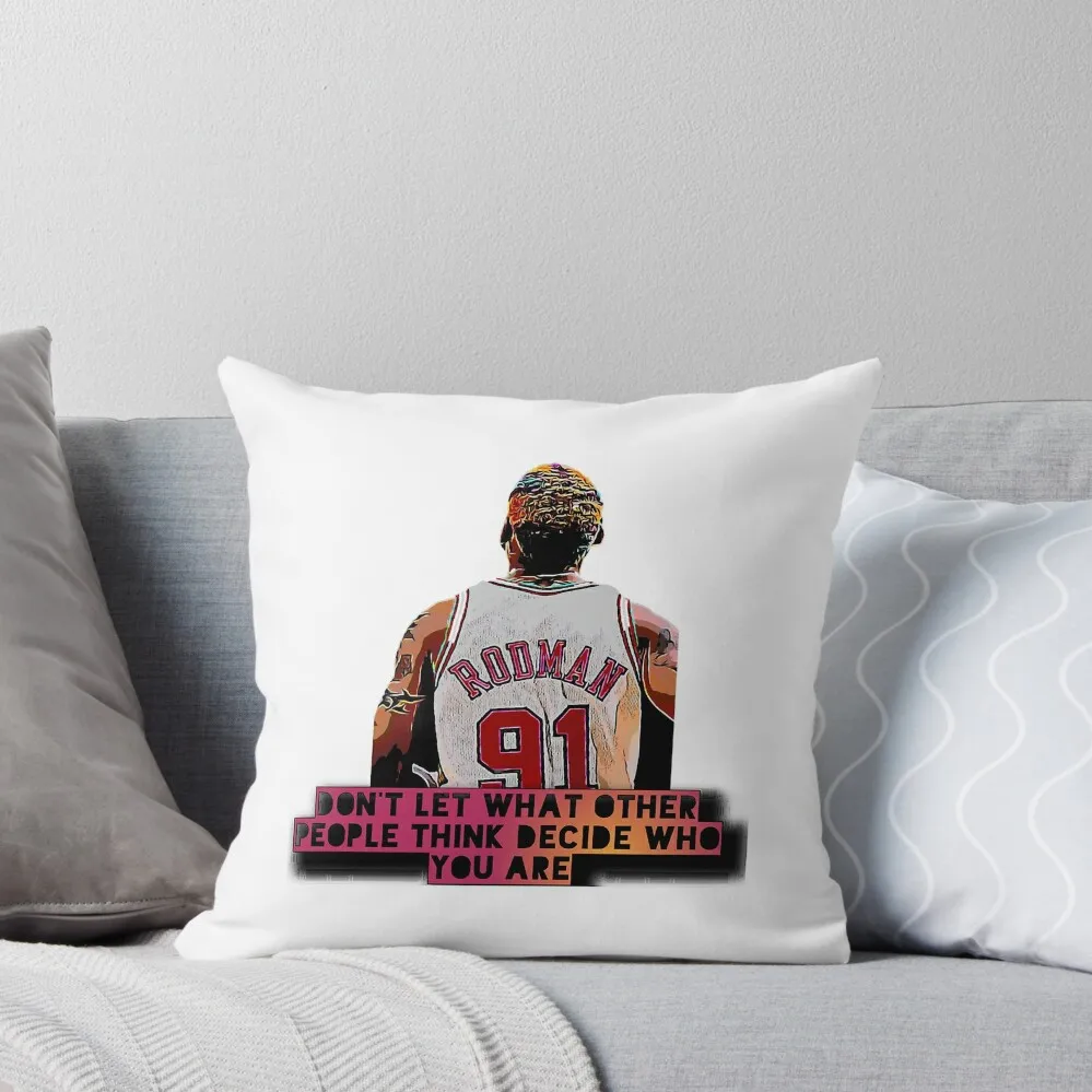 

Dennis Rodman quotes, dunk, mj, 23, michael, the last dance, air jordan, sport, legend, scottie, last dance, Throw Pillow