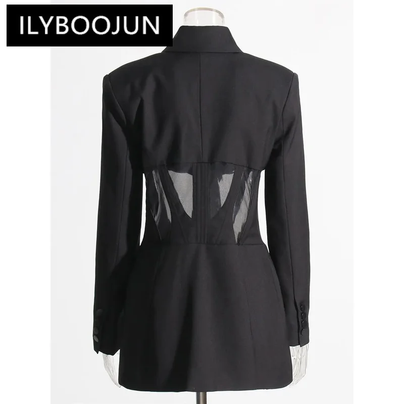 ILYBOOJUN Slim Minimalist Blazers For Women Notched Collar Long Sleeve Temperament Blazer Female Fashion Style Clothing New