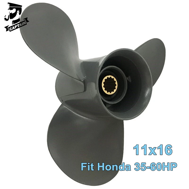3311-110-16 Captain Boat Propeller 11x16 Fit Honda Outboard Motor 35HP 40HP 4HP BF50A BF60 13 Tooth Splines 59130-ZV5-016AH