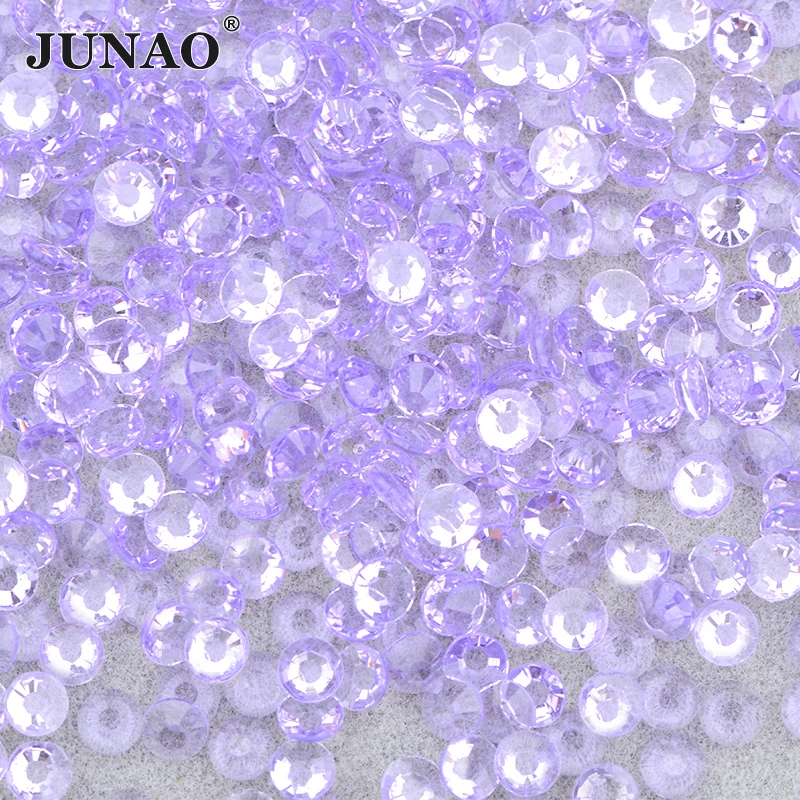 JUNAO 2 3 4 5 6 mm no AB Transparent Red Crystal Rhinestones In Bulk Flat Back Resin Nail Strass Glue On Diamond For Needlework