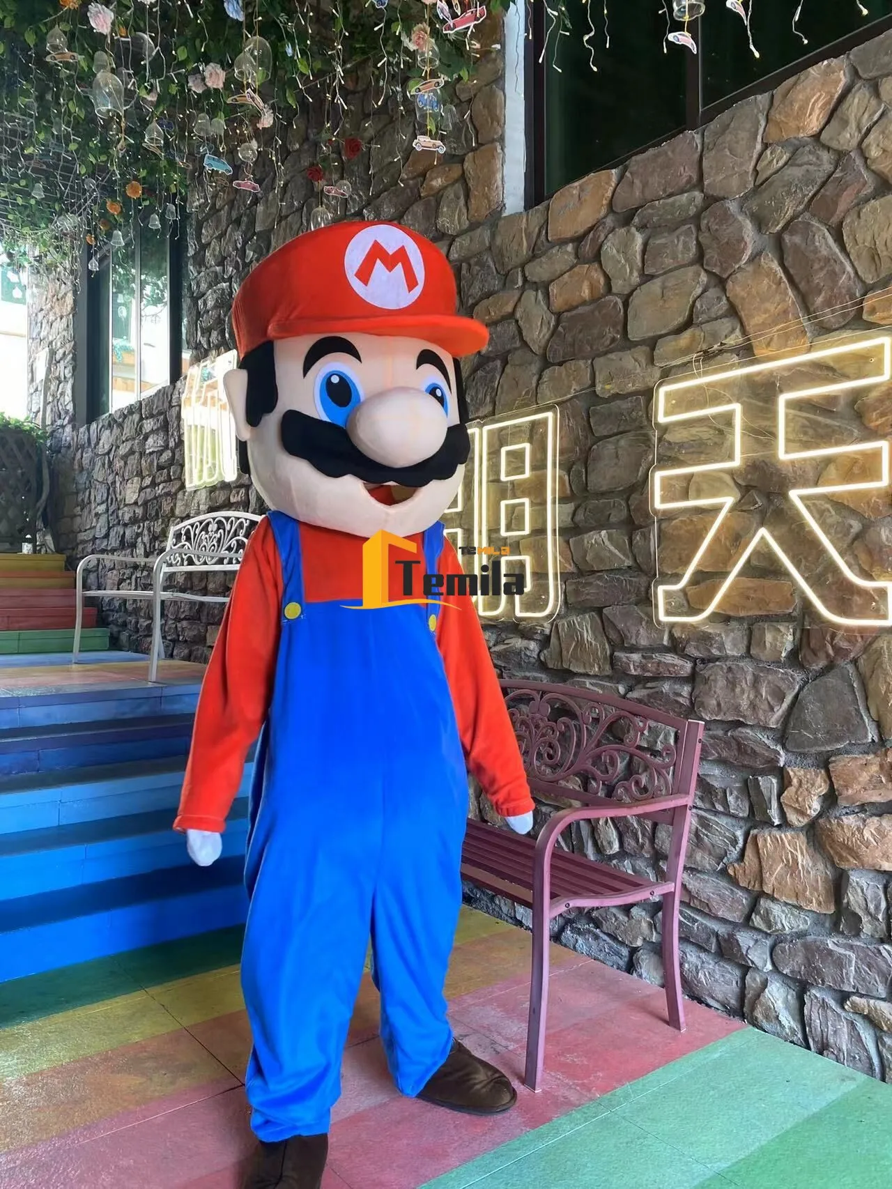 ผู้ใหญ่ขนาด Man Mario Bowser dragon Mascot เครื่องแต่งกายแฟนซีชุดวันเกิด Party Surprise เสื้อผ้าโฆษณาแสดงดําเนินการ props