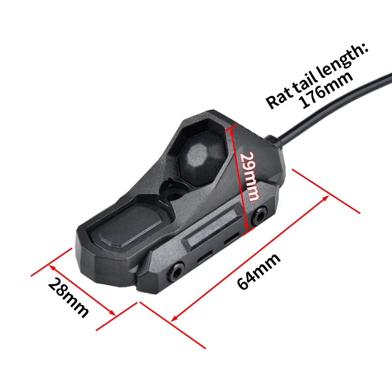 Tactical AXON Pressure Remote Switch Dual Function Airsoft 20MM Rail MLOK KEYMODE SF M600 M300 Series torcia da caccia Laser