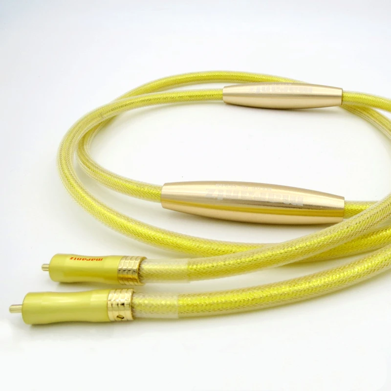 Pair Marantz HIFI RCA audio Cable Silver-plated Copper RCA To RCA Audio cable for DAC Amplifier