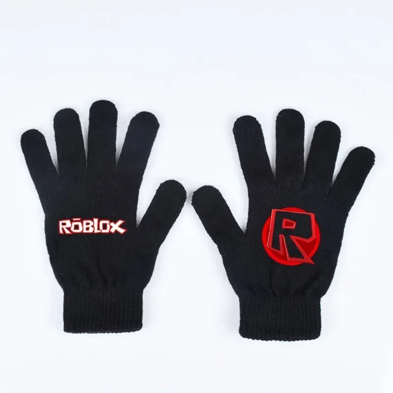 Roblox Anime Game Gloves New Fashion Printed Knitted Warm Gloves for Men and Women Winter Christmas Cartoon Birthday Gifts