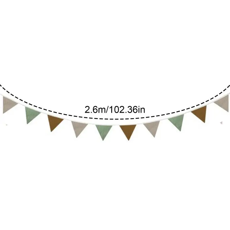 Hang Flag Banner Nursery Bunting Banner Flags Washable Cotton Fabric Triangle Pennant Garlands For Home Garden Street Decor