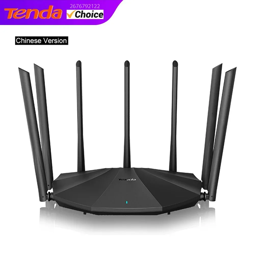 Tenda AC23 Dual Band Gigabit WiFi AC2100 Router IPV6 Home Coverage Wireless 4X4MU-MIMO VPN Support 25~35 Devices CN Version
