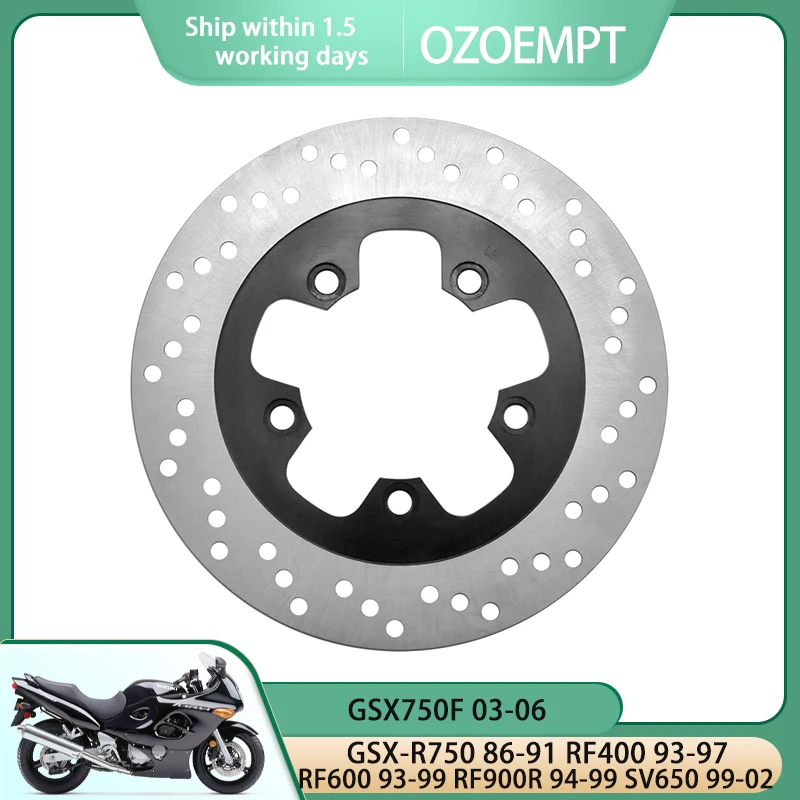 

OZOEMPT Motorcycle Rear brake disc/plate Apply to GSX750F 03-06 GSX-R750 86-91 RF400 93-97 RF600 93-99 RF900R 94-99 SV650 99-02