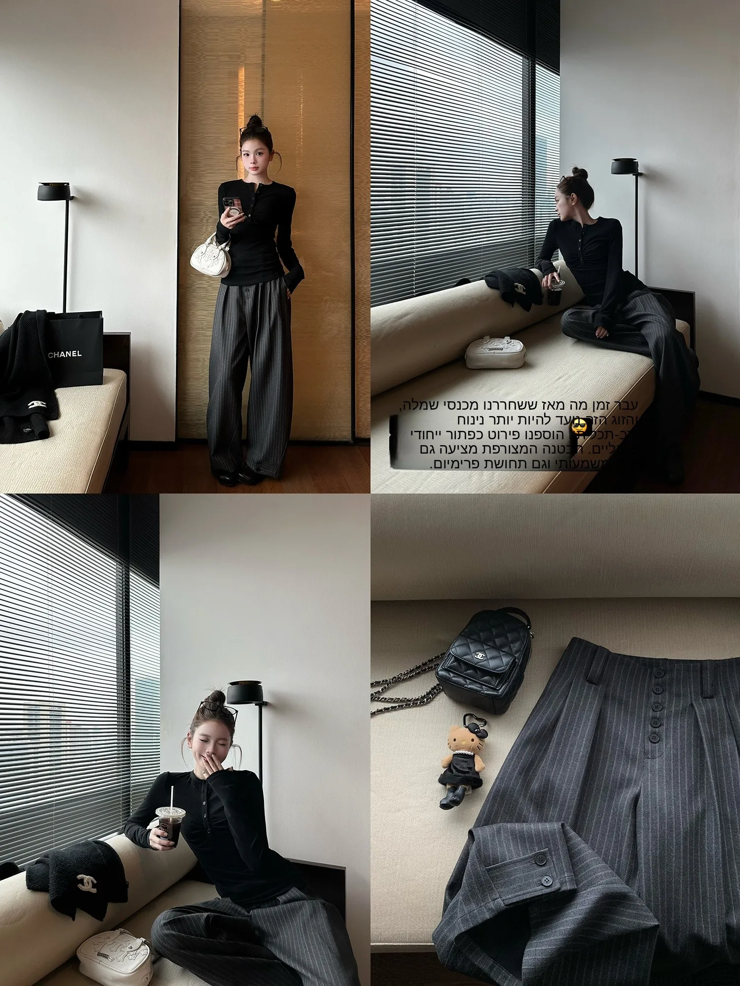 

Свободные широкие брюки в полоску, повседневные, удобные, для отдыха, винтажные, на пуговицах, из смесового полиэстера