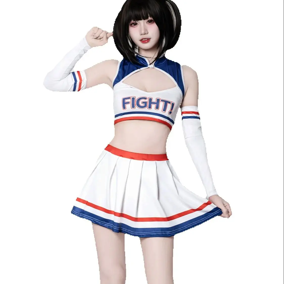 

Новинка: Женский сексуальный комплект из двух предметов для ролевых игр, костюм ученицы, взрослая женская милая униформа для косплея, костюм чирлидерши, нижнее белье, милые наряды