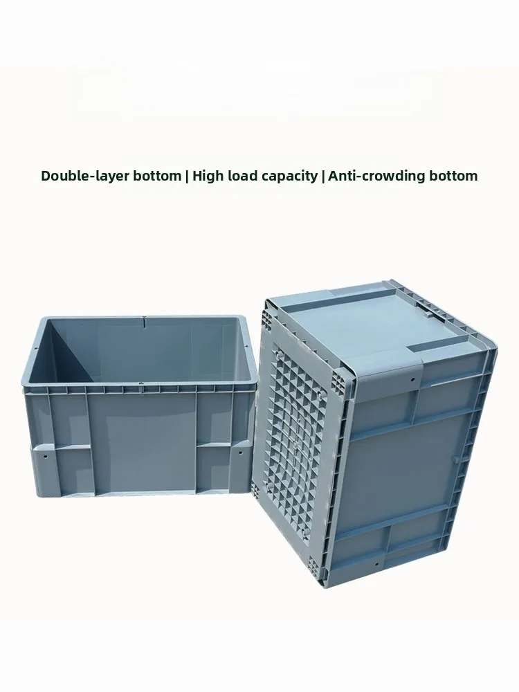 

Thiened Plastic Storage Box with Cover Double Layer Bot Warehouse Box High Load Staing Box Industrial Sle Home Storage