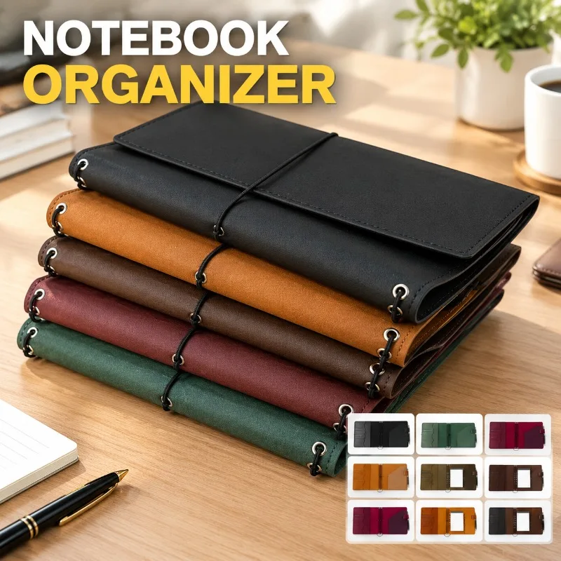Vintage Removable Book Leather Cover Portable Diary Protector Notepad Sleeve Dustproof Notebook Shield Travel Journal Wrapper