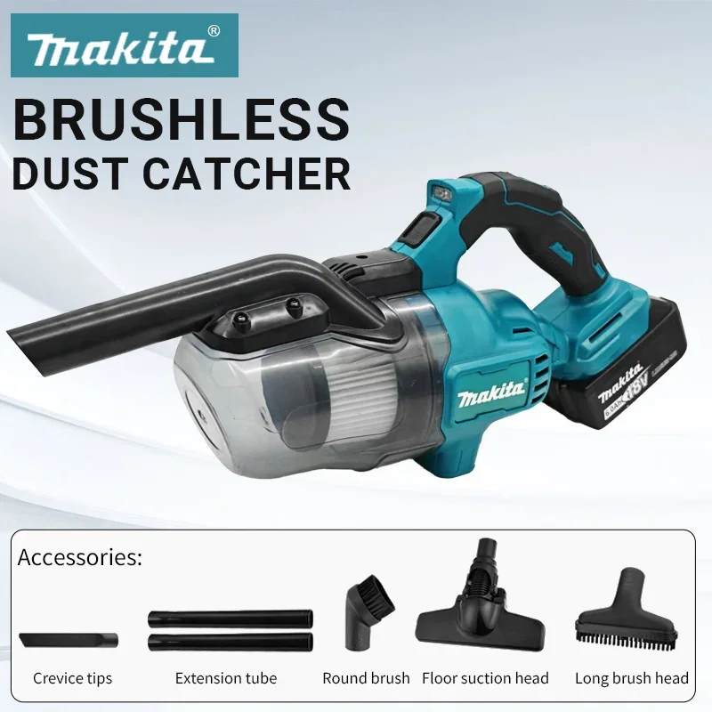 

Makita Cordless Vacuum Cleaner Handheld Dust Collector Floor Carpet Car Pet Hair Cleaning Power Tool 18V Battery