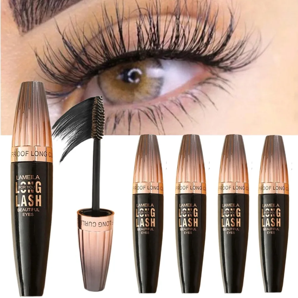 Mascara sbavante effetto estensione ciglia, impermeabile e durevole ipoallergenico per volume/curl naturale, facile da applicare e rimuovere