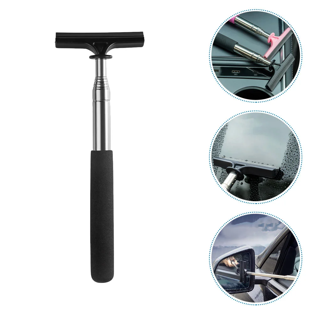 

Mirror Wiper Car Cleaning Equipment Windshield Cleaner Tools Long Handle Brush Squeegee for Windows Stainless Steel Utensil