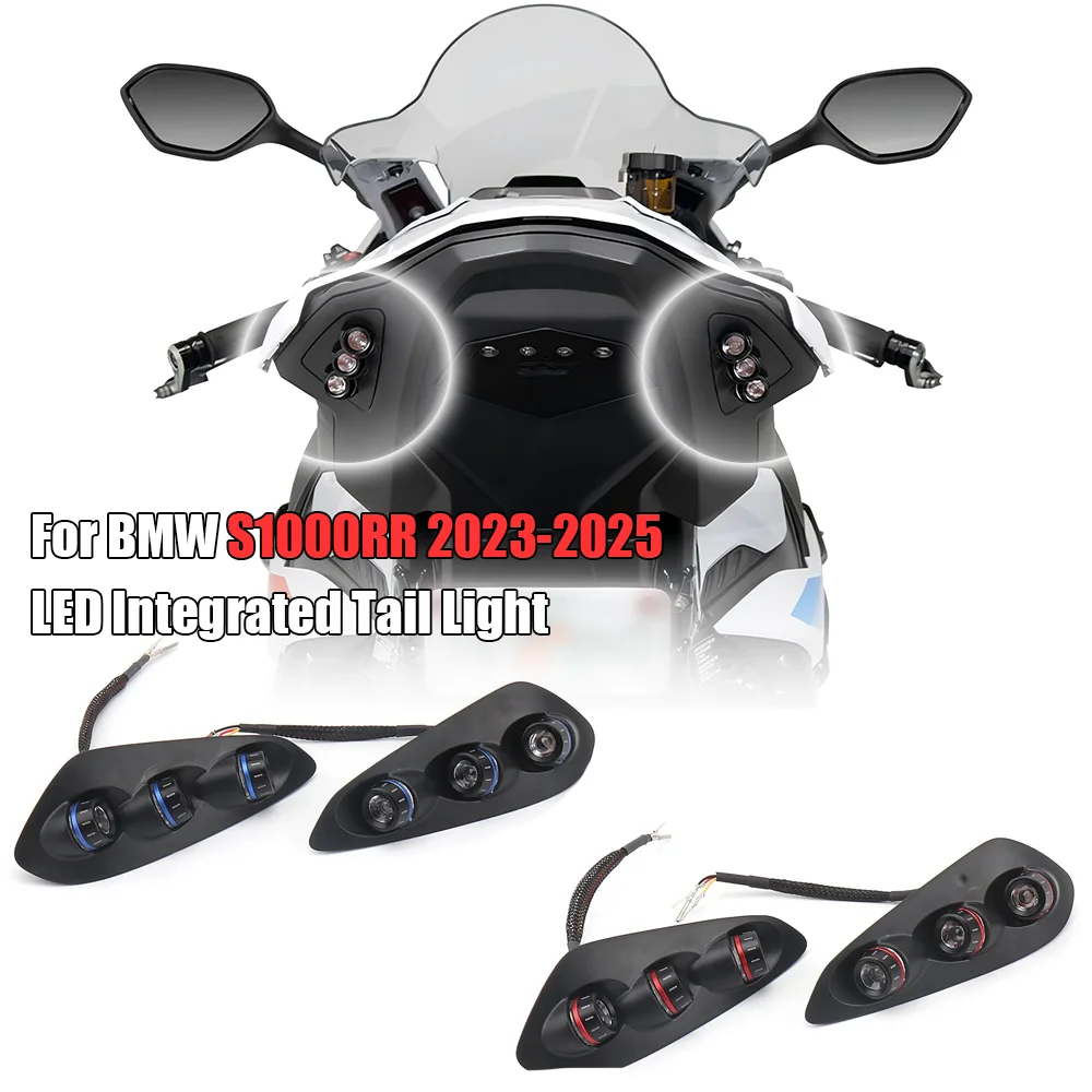 For BMW S1000RR 2023 2024 2025 Motorcycle LED Integrated Tail Light Turn Signal Indicators Directional Flasher Light Taillight