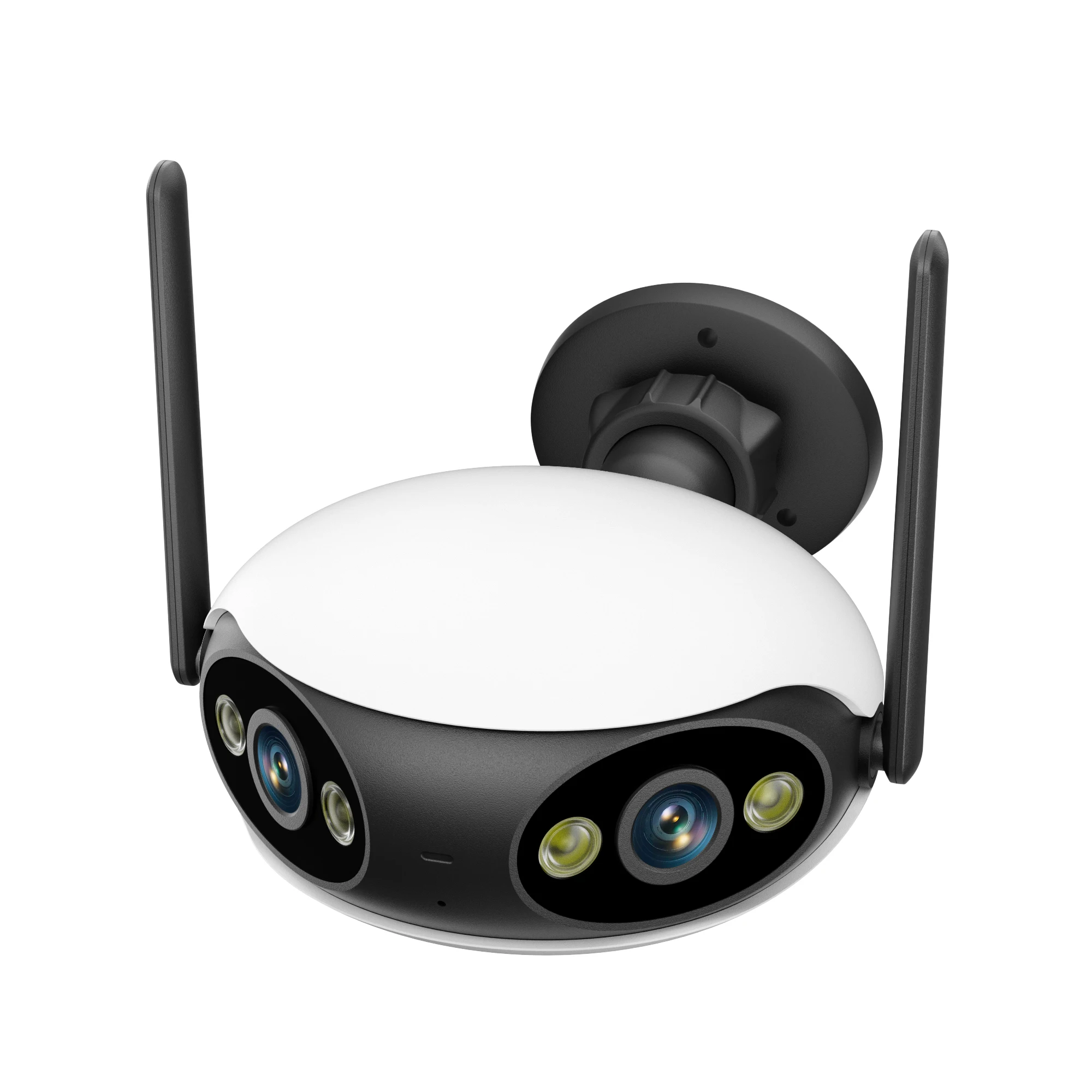 Outdoor WIFI POE IP Camera Dual Lens 180° Wide Angle Panoramic Human/Car Detect Auto Tracking Zoom Security Surveillance Camera