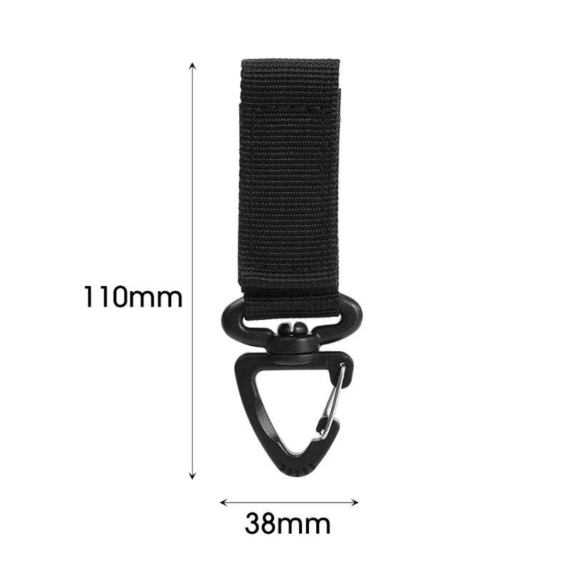 Military Tactical Hanging Key Hook Clip Clamp Buckle Nylon Webbing Molle Belt Carabiner Outdoor Strap Climbing Accessories