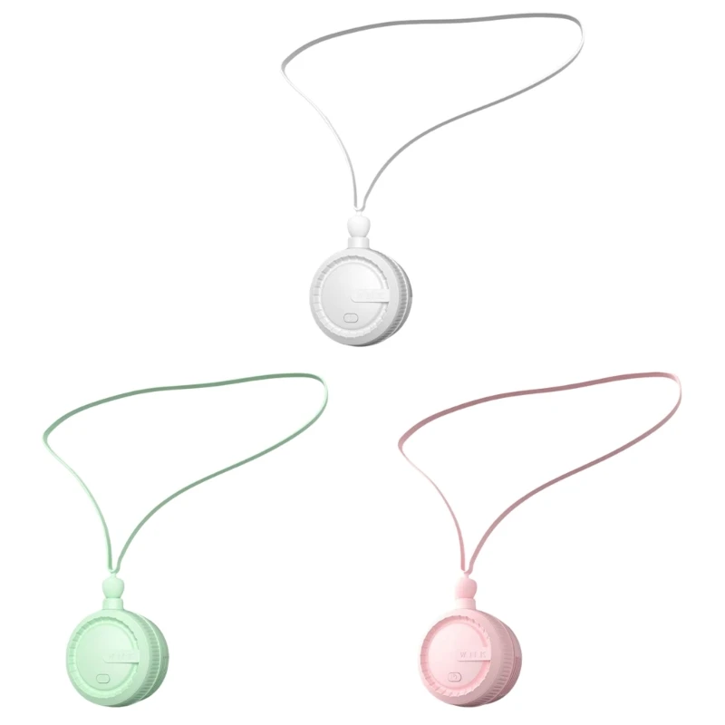 Nhẹ Cổ Quạt Sạc Quạt Cầm Tay Không Lá Quạt Nhỏ Quạt Cầm Tay Kết Cấu Nhựa Cho Trẻ Trang Sức Giọt