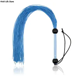 Silicone Tassel Horse Whip 51cm Equestrian Teaching Training Riding Whips With Handle Flogger Spanking