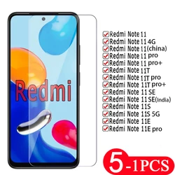 5/3/1 шт., защитное стекло 9H для экрана телефона Redmi Note 11 11T Pro Plus SE 11S 11E 10 Pro Max 10S