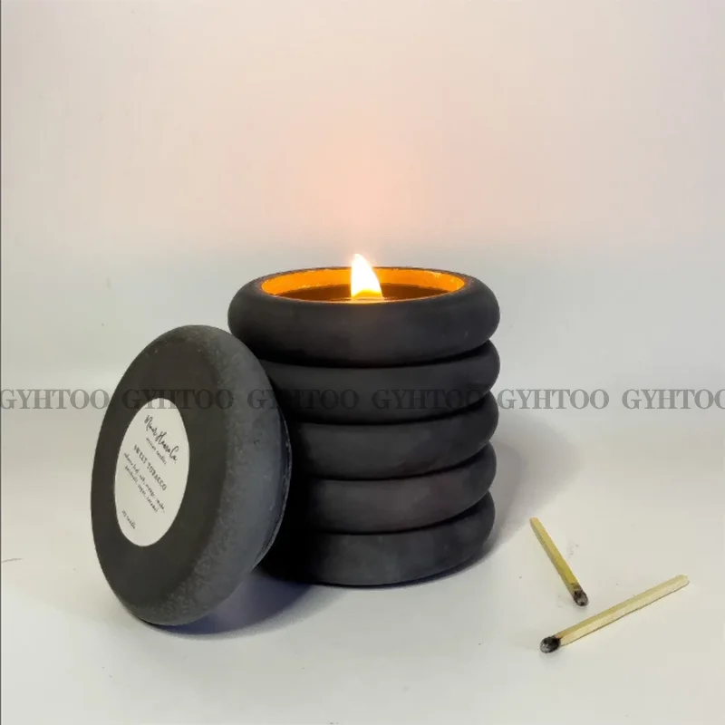 Cement Candle Vessel Silicone Mold Candle Container Mold Resin epoxy Box Mold Cement Jar Mold Handmade Concrete Casting Mold