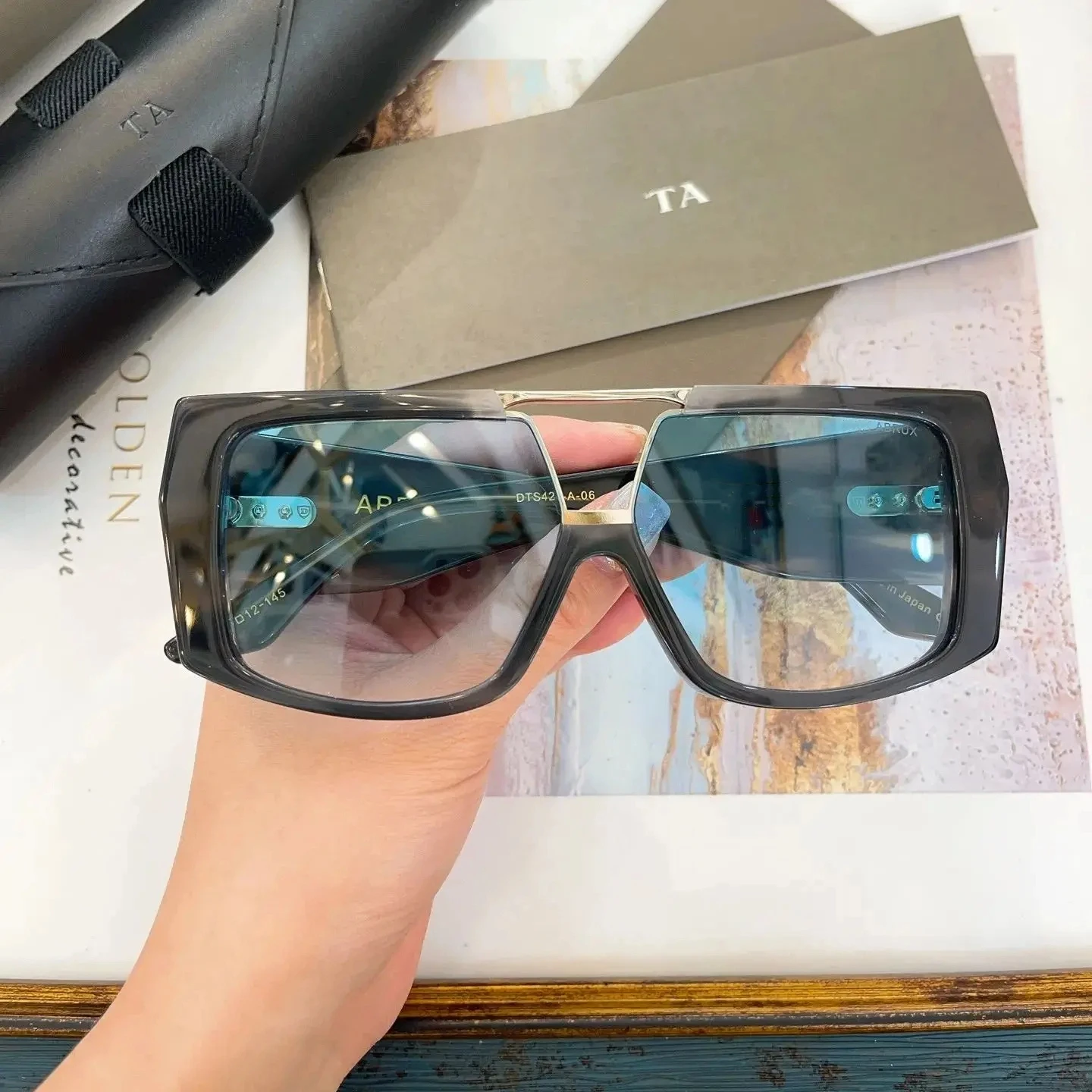 

Authentic For DIYTA DT DTS420 Premium Alloy+Acetate Frame Men Women Sun Glasses Classic Oversized Male Couple Eyewear With Box