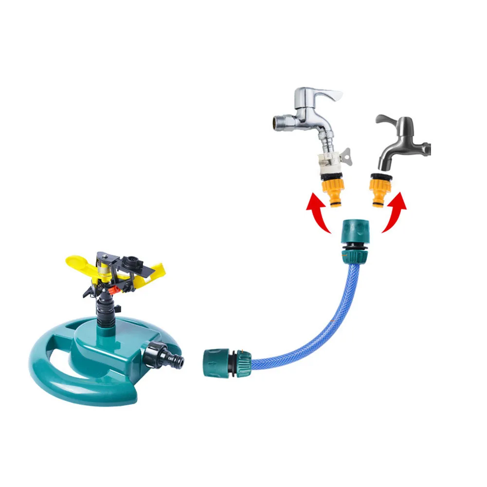 Gardening Tools Adjustable Lawn Sprinkler Outdoor Watering Equipment Robust PP Construction Efficient Coverage
