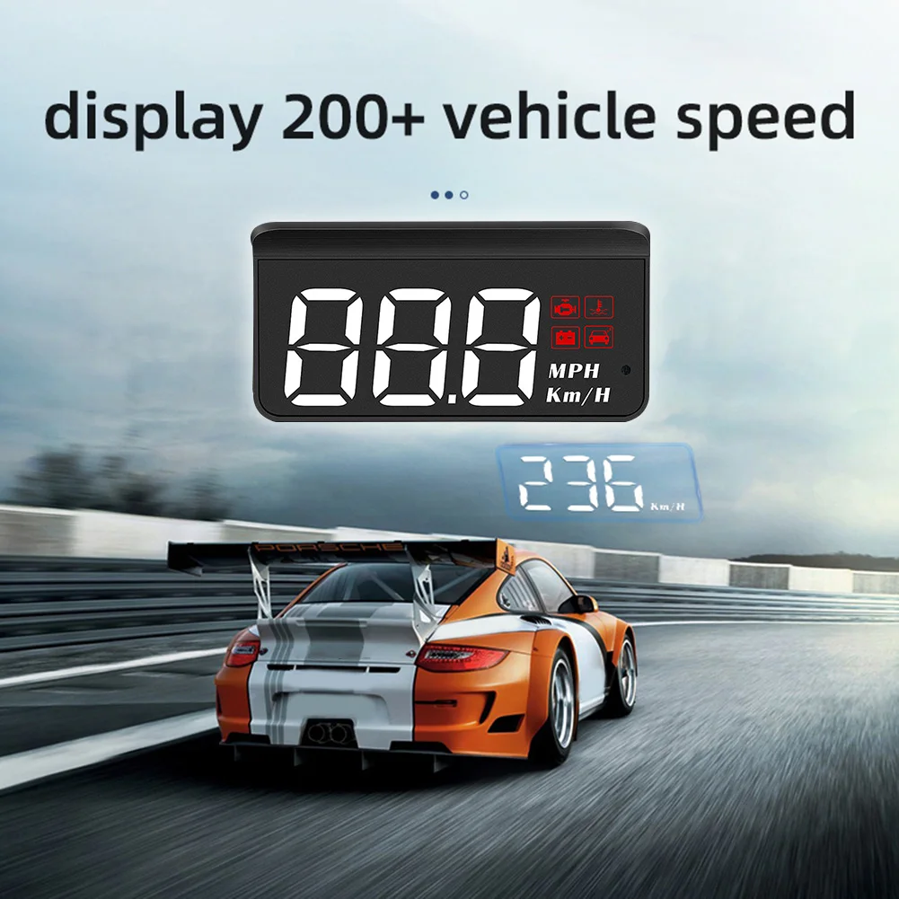 OBD2 Car HUD Head-Up Display Digital Speedometer Temperature Display OBD2 Car Head-up Display Windshield Projector Accessories