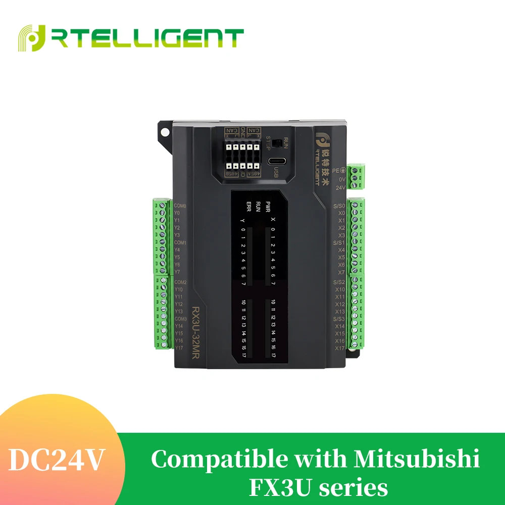 Budget-Friendly  RX3U-32MT PLC 16DI 16DO  Pulse Output Mini Motion Controller