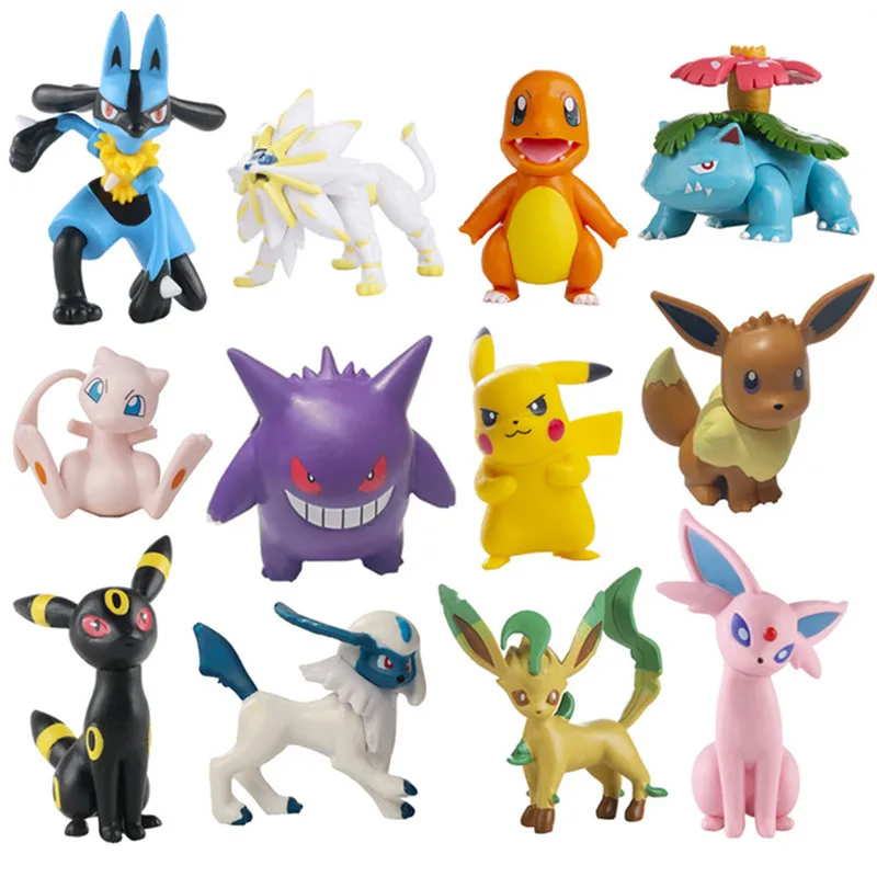 Figure Anime Pokémon: Gengar, Pikachu, Eevee, Greninja, Mewtwo - Modellini d'Azione Cartoon Pocket Monster - Regalo - Acquista all'Ingrosso