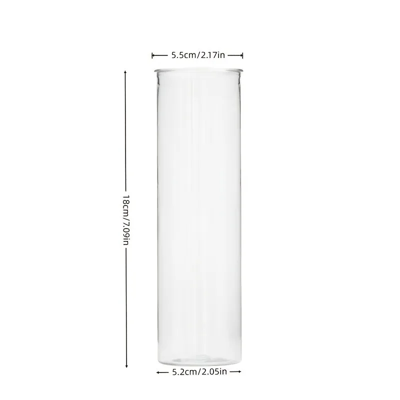 12/18pcs Transparent Cylindrical Plastic Vases Home Decor Flower-Wrapping Vases for Tabletop