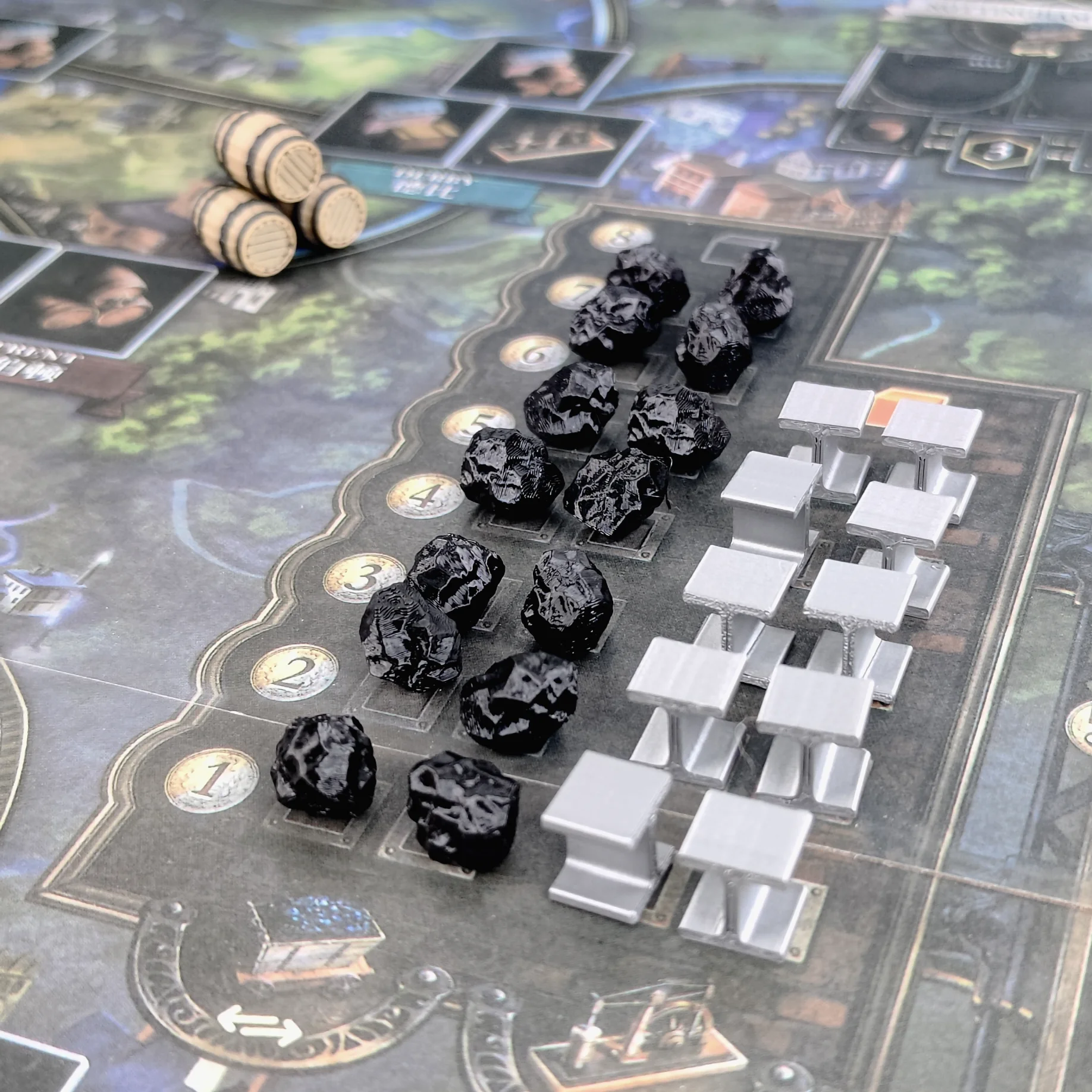 Board Game Accessories, 3D Tokens for Industrial Revolution, 63pcs Set, Upgraded Quality Components, Enhances Gameplay