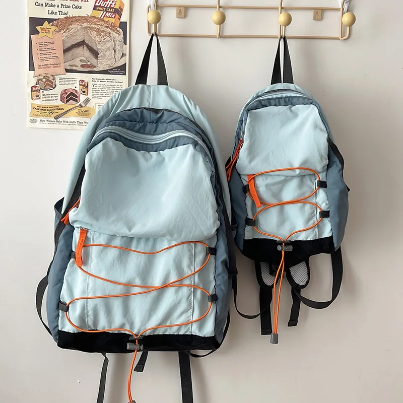 

Patchwork Contrast Color Fashion Backpacks Trendy All Match Travel Casual Backpack 2025 New Women Sweet Y2k Aesthetic Schoolbags