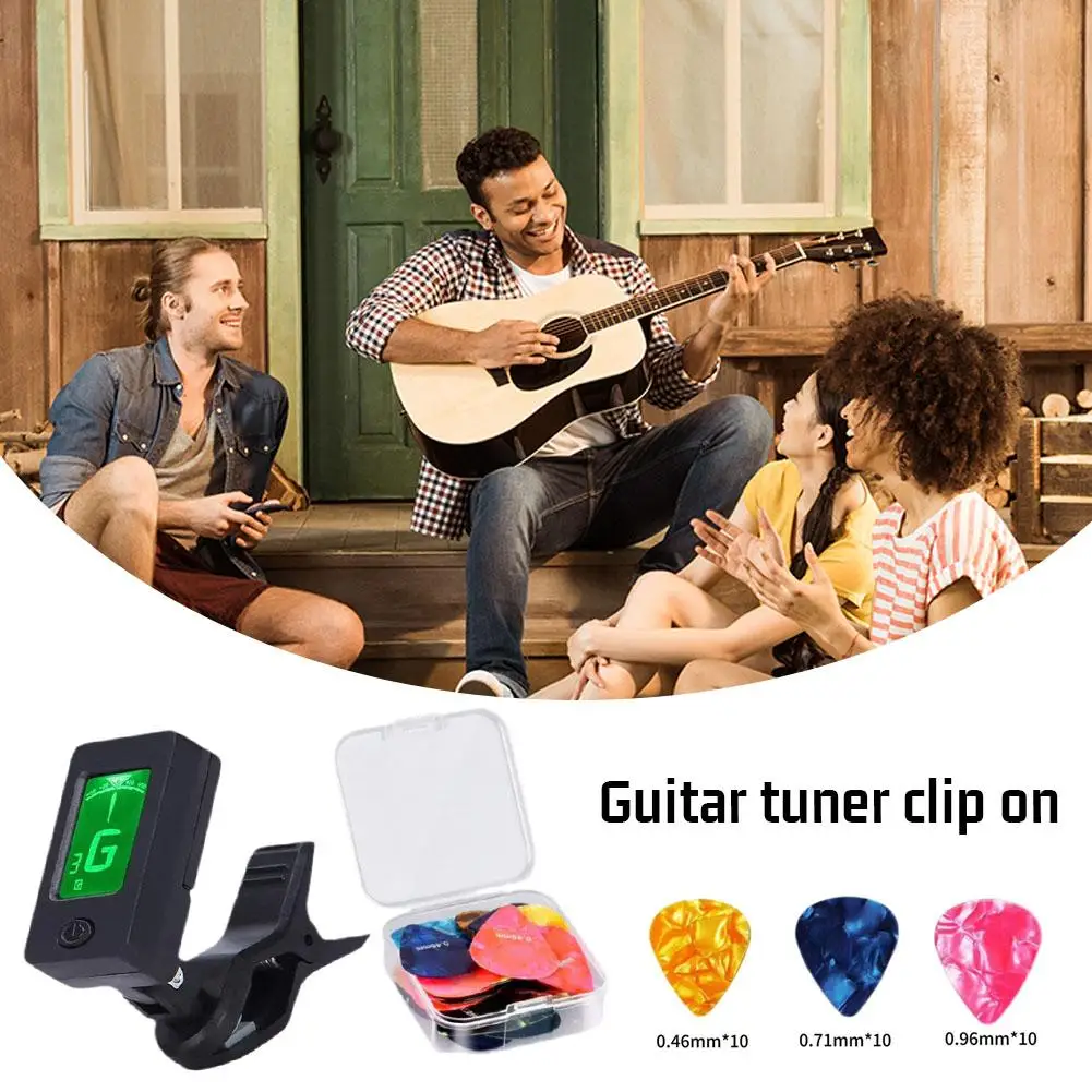 360 Rotatable Degree Guitar Tuner Bass Guitar Ukulele Tuning Tuner Common Guitarra Fast Screen Picks Clip-on Accurate Violi K4R7